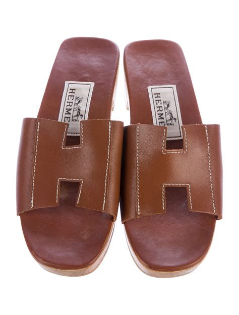 hermes slides with heel|More.